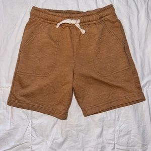 CAT & JACK // brown knit pull-on shorts — 4T